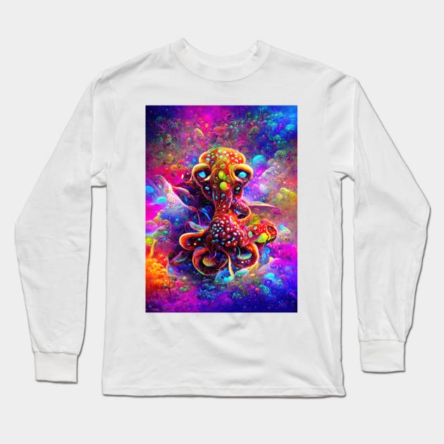 Underwater Paradise Polkadoctopus Long Sleeve T-Shirt by wumples